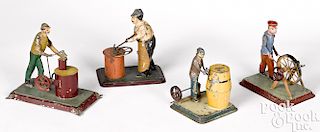 Four workmen steam toy accessories