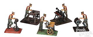 Five workmen steam toy accessories