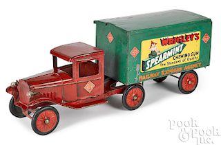 Buddy L Wrigley's Gum Railway Express tractor trailer