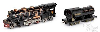 Lionel train locomotive and tender
