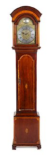 * A George III Mahogany Tall Case Clock Height 95 inches.