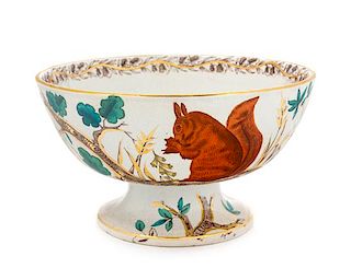 An English Transfer-Decorated Bowl Height 4 7/8 x diameter 8 1/2 inches.