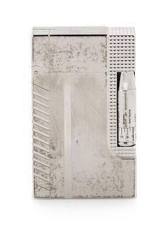 An S.T. Dupont James Bond: 007 Limited Edition Line 2 Palladium Pocket Lighter Height 2 1/2 inches.