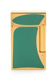 An S.T. Dupont Art Nouveau: 1993 Limited Edition Line 2 Lacquered Pocket Lighter Height 2 1/2 inches.