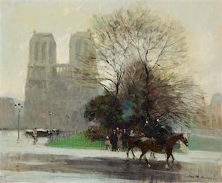 Jules-René Hervé, (French, 1887-1981), Paris, Notre Dame