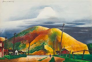 William Samuel Schwartz, (American, 1896-1977), Untitled (The Hill)