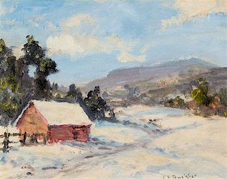 Charles E. Buckler (Uncle Charlie), (American, 1869-1953), Untitled (The Winter Cottage)