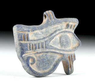 Rare Egyptian Lapis Lazuli Wedjat Eye Amulet