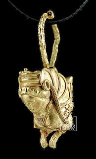 Hellenistic Greek 16K Gold Earring - Harpy