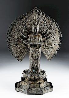19th C. Japanese Copper Alloy Bodhisattva