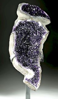 Large Stunning Bolivian Amethyst Geode Section