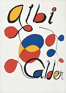Alexander Calder.  Litograf’a sin nœmero de tiraje. Albi, 1971. Sin firma. Enmarcado.