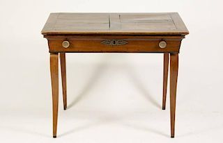 French Cherrywood Table w/ One Drawer
