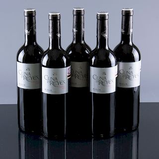12 botellas de vino. Cuna de Reyes, Crianza. Cosecha 2006. Rioja, Espa–a. Nivel de llenado alto.