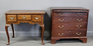 Q.A. Lowboy Together With A Georgian Chest