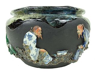 Ishiguro Koko Japanese Glazed Sumida Pottery Bowl
