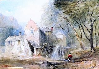 John Skinner Prout Watercolor Painting on Paper