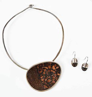 David Urso Silver Necklace & Earrings