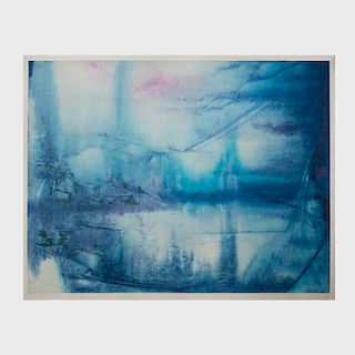 Chen Yi Fei: Blue and Pink Landscape