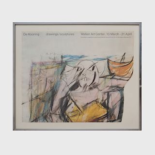 After Willem de Kooning (1904-1997): Exhibition Poster: Walker Art Center