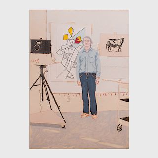 John MacWhinnie (b. 1945): Portrait of Roy Lichtenstein