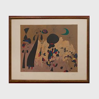 Joan Miró (1893-1983): Femme, Lune, Etoile