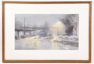 Paul Rickert "Snow & Fog", Watercolor on Paper