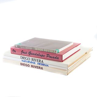 Lote de libros sobre Diego Rivera y Posada. Siglo XX.  Posada, José Guadalupe. Ilustrador de la Vida Mexicana. Piezas: 5