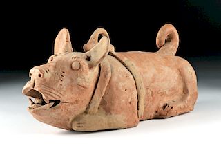 Chinese Han Dynasty Terracotta Dog w/ TL
