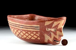 Rare Chupicuaro Pottery Face Bowl