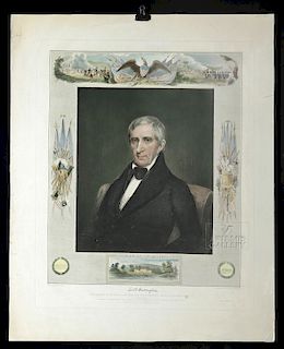 Engraving of Hoit's "William Henry Harrison"  ca. 1842