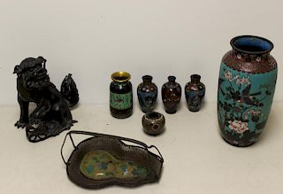Group of Antique Mixed Metal Asian Items.