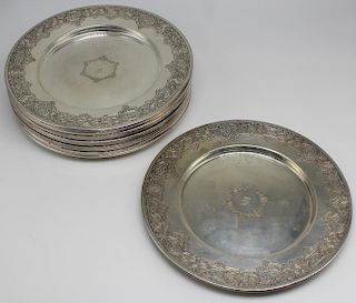 STERLING. 12 Dominick & Haff Sterling Bread Plates