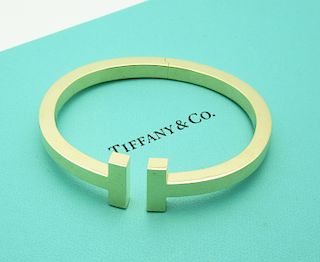 Tiffany & Co. 18k Yellow Gold T Square Cuff Bracelet