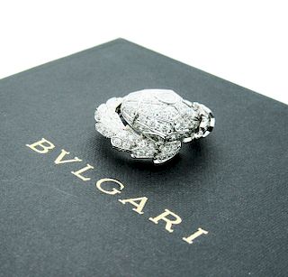 BULGARI BVLGARI Serpenti 18k White Gold Diamond Ring 