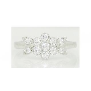 Tiffany & Co Blossom Collection Plat 950 Round Cut Ring