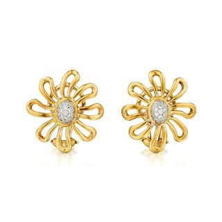 Paloma Picasso Tiffany & Co. 18K Gold Diamond Earrings