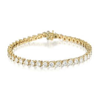 A 14K Gold Diamond Bracelet