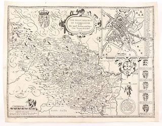 J. Speed 1610 Map "The West Ridinge of Yorkeshyre"