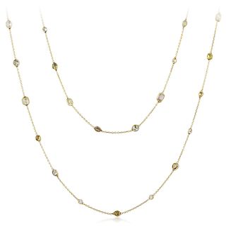 An 18K Gold Diamond Necklace, Italian