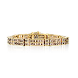 A 10K Gold Diamond Bracelet