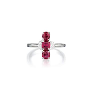 Aletto Brothers Ruby and Diamond Platinum Ring