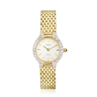 Geneve Gold 14K Diamond Watch