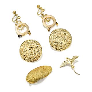 A Group of Gold Jewelry