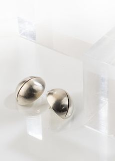 Pair of 'Schlitzoliven' (slit olives) stud earrings, c. 1990