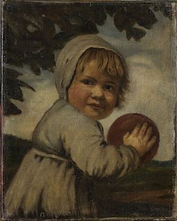 Untitled (Little girl with red ball)