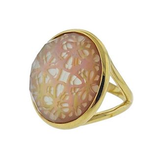 Ippolita Rock Candy Mother of Pearl Quartz 18k Gold Ring