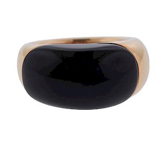 18k Gold Onyx Ring 