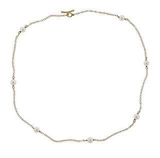 Tiffany &amp; Co Peretti Pearls by the Yard 18k Gold Necklace 