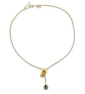 Cartier 18k Tri Color Gold Drop Pendant Necklace 
